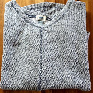 Old Navy Oversized Sweater, Navy Blue & White